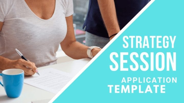 strategy session application template